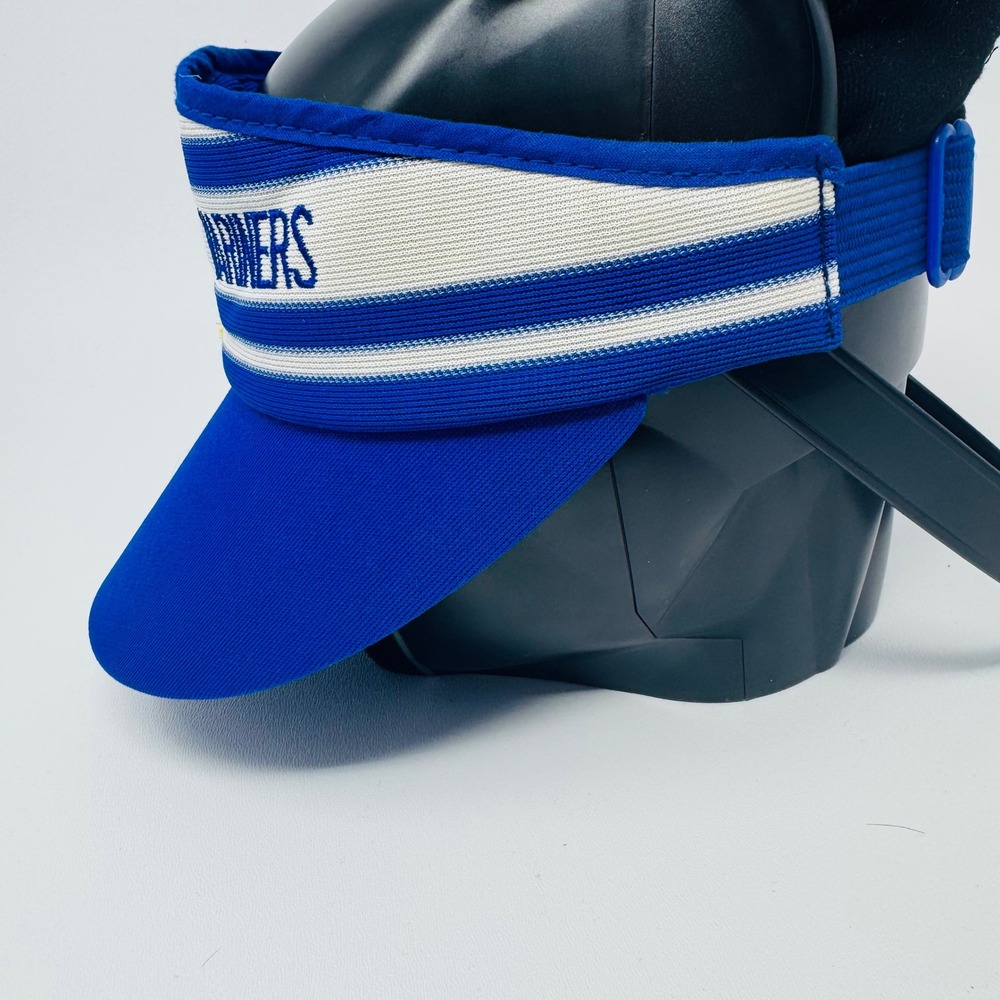 VTG Seattle Mariners Visor Blue White Striped Embroidered‎ Adjustable TWINS S M - Picture 3 of 10